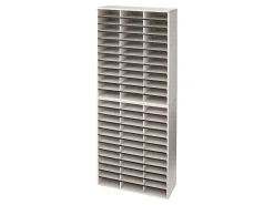 Fellowes® Literature Organizer, 72 Compartments, 69 1/8"H x 29"W x 11 7/8"D, Dove Gray