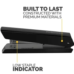 Fellowes® LX820 Classic Full-Size Desktop Stapler with Anti-microbial Technology, 20-Sheet Capacity, Black