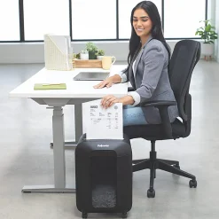 Fellowes® LX85 Cross Cut 12-Sheet Home Office Paper Shredder with SafeSense, Black