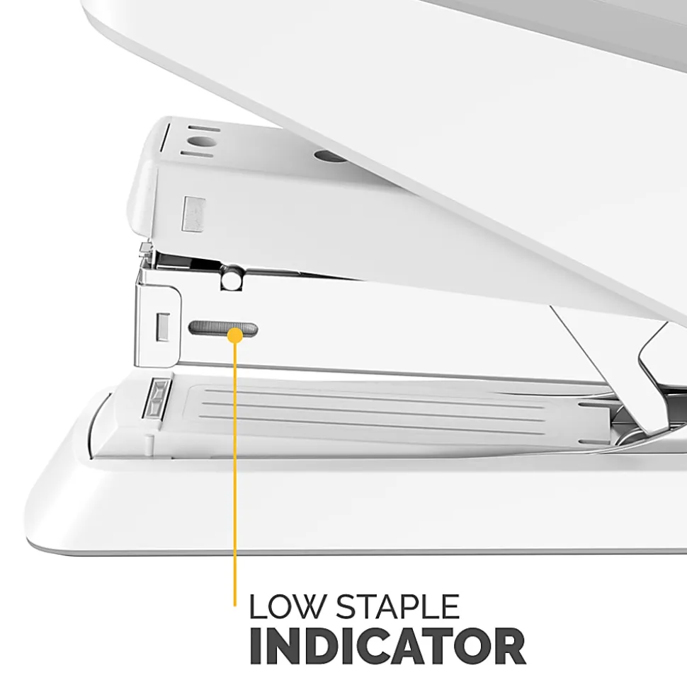 Fellowes® LX870 EasyPress Stapler, 6-7/16", White