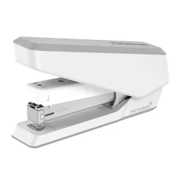 Fellowes® LX850 Full-Strip EasyPress™ Desktop Stapler with Anti-Microbial Technology, 25-sheet Capacity, White