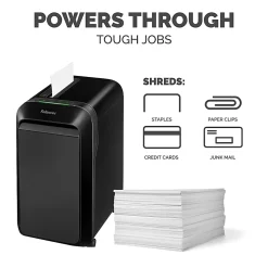 Fellowes® LX 220 100% Jam Proof Micro-Cut 20-Sheet Shredder, Black, 5015401