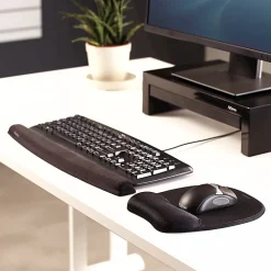 Fellowes® Memory Foam Mouse Pad with Wrist Rest - Black (9176501) - 1