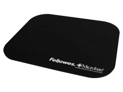 Fellowes® Microban® Ultra-Thin Mouse Pad, 0.13"H x 9"W x 8"D, Black