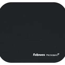 Fellowes® Microban® Ultra-Thin Mouse Pad, 0.13"H x 9"W x 8"D, Black