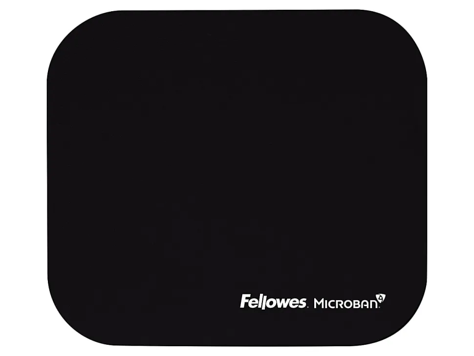 Fellowes® Microban® Ultra-Thin Mouse Pad, 0.13"H x 9"W x 8"D, Black