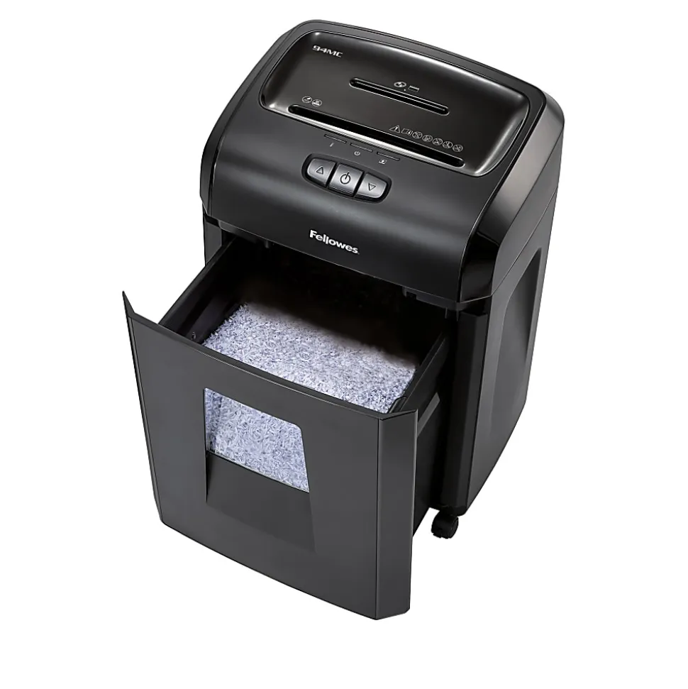 Fellowes® Microshred 94MC 20-Sheet Small Office Micro-Cut Shredder, Black, 8059401