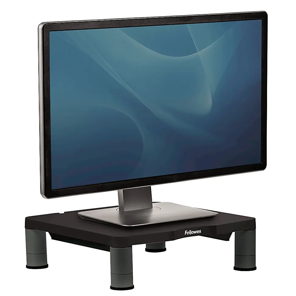 Fellowes® Monitor Riser, 4"H x 13 1/8"W x 13 1/2"D, Graphite