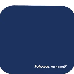 Fellowes® Mouse Pad With Microban®, 8" x 9", Blue, 1 Each
