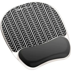 Fellowes® Photo Gel Mouse Pad And Wrist Rest With Microban®, Chevron Pattern