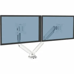 Fellowes® Platinum Series Dual Monitor Arms, Fully Adjustable, Each Arm Holds up to 40