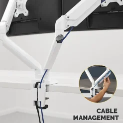 Fellowes® Platinum Series Dual Monitor Arms, Fully Adjustable, Each Arm Holds up to 40