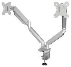 Fellowes® Platinum Series Dual Flat-Panel Monitor Arms, Silver