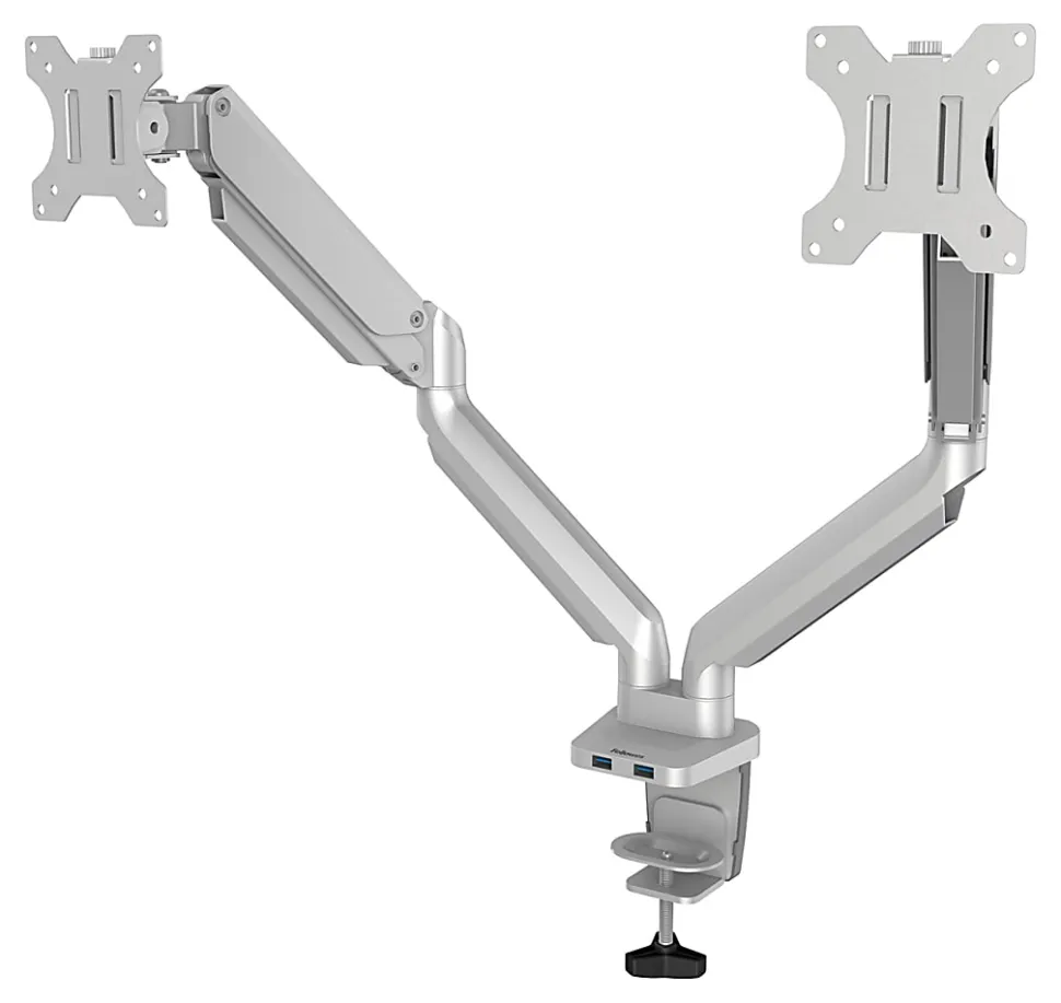 Fellowes® Platinum Series Dual Flat-Panel Monitor Arms, Silver