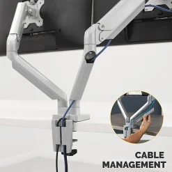 Fellowes® Platinum Series Dual Flat-Panel Monitor Arms, Silver