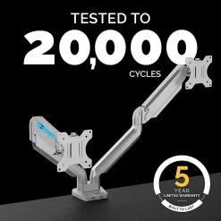 Fellowes® Platinum Series Dual Flat-Panel Monitor Arms, Silver