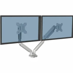 Fellowes® Platinum Series Dual Flat-Panel Monitor Arms, Silver
