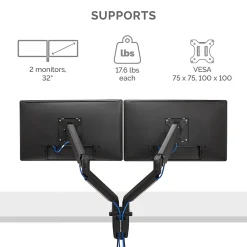 Fellowes® Platinum Series Dual Flat-Panel Monitor Arms