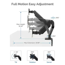 Fellowes® Platinum Series Dual Flat-Panel Monitor Arms