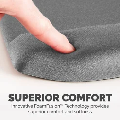 Fellowes PlushTouch™ Mouse Pad Wrist Rest with Microban® - Graphite - 1"x7.3"x9.4" Dimension - Graphite - 9252201