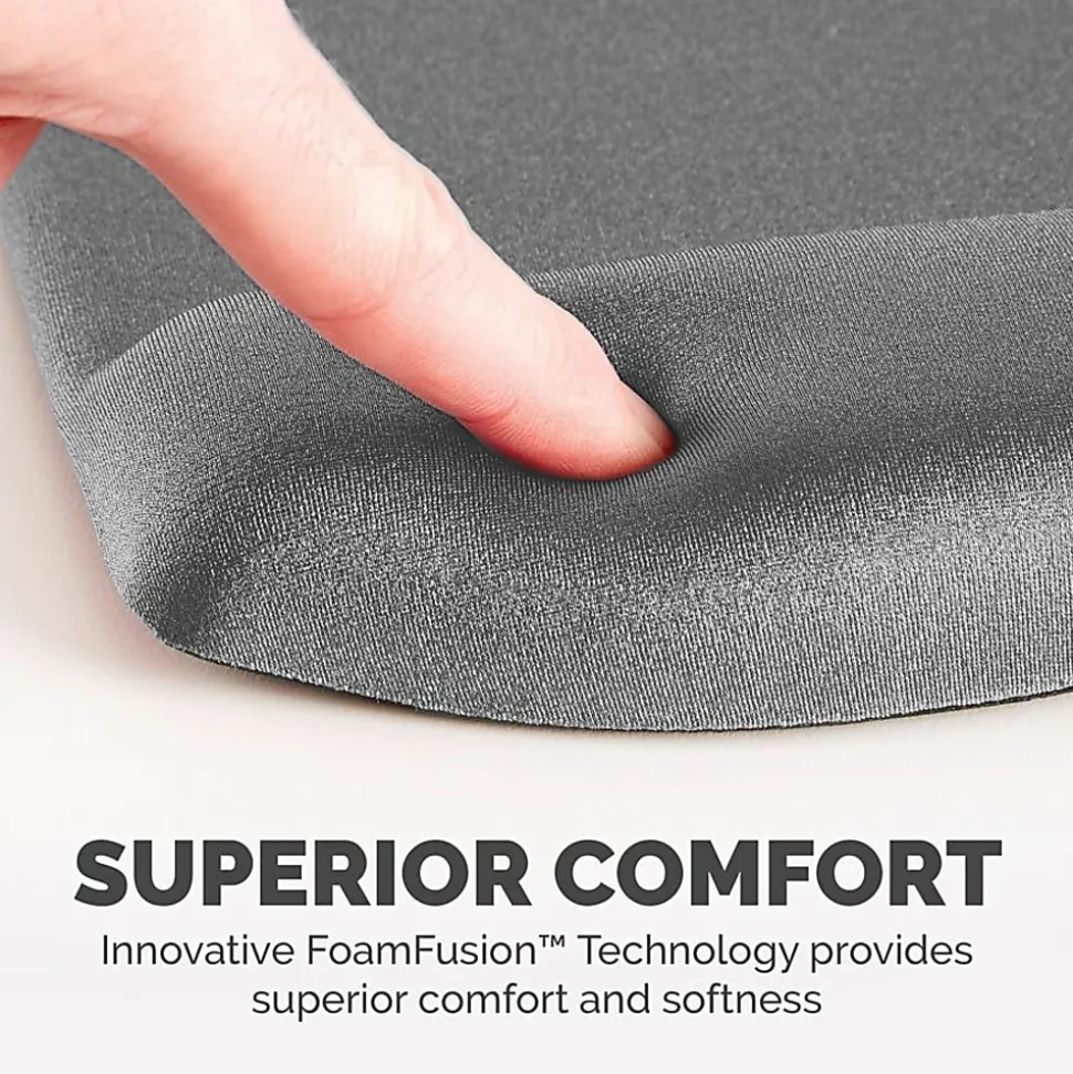 Fellowes PlushTouch™ Mouse Pad Wrist Rest with Microban® - Graphite - 1"x7.3"x9.4" Dimension - Graphite - 9252201