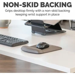 Fellowes PlushTouch™ Mouse Pad Wrist Rest with Microban® - Graphite - 1