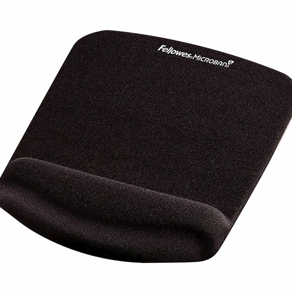 Fellowes® PlushTouch™ Mouse Pad With Wrist Rest, Black