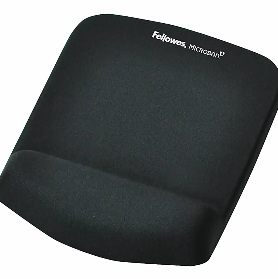 Fellowes® PlushTouch™ Mouse Pad With Wrist Rest, Black