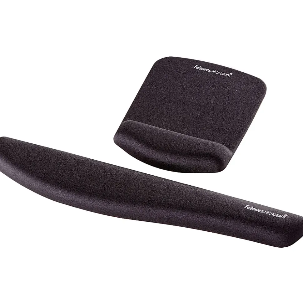 Fellowes® PlushTouch™ Mouse Pad With Wrist Rest, Black