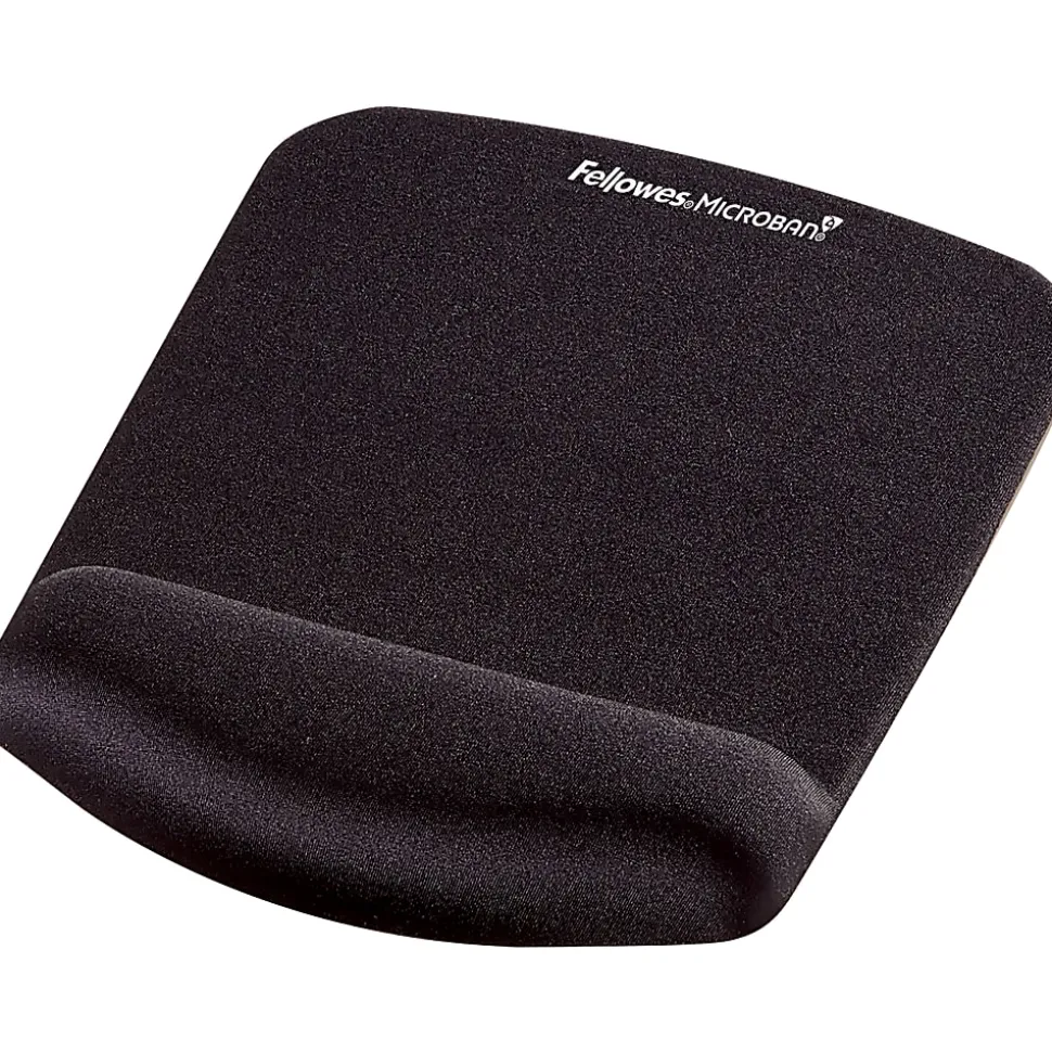 Fellowes® PlushTouch™ Mouse Pad With Wrist Rest, Black