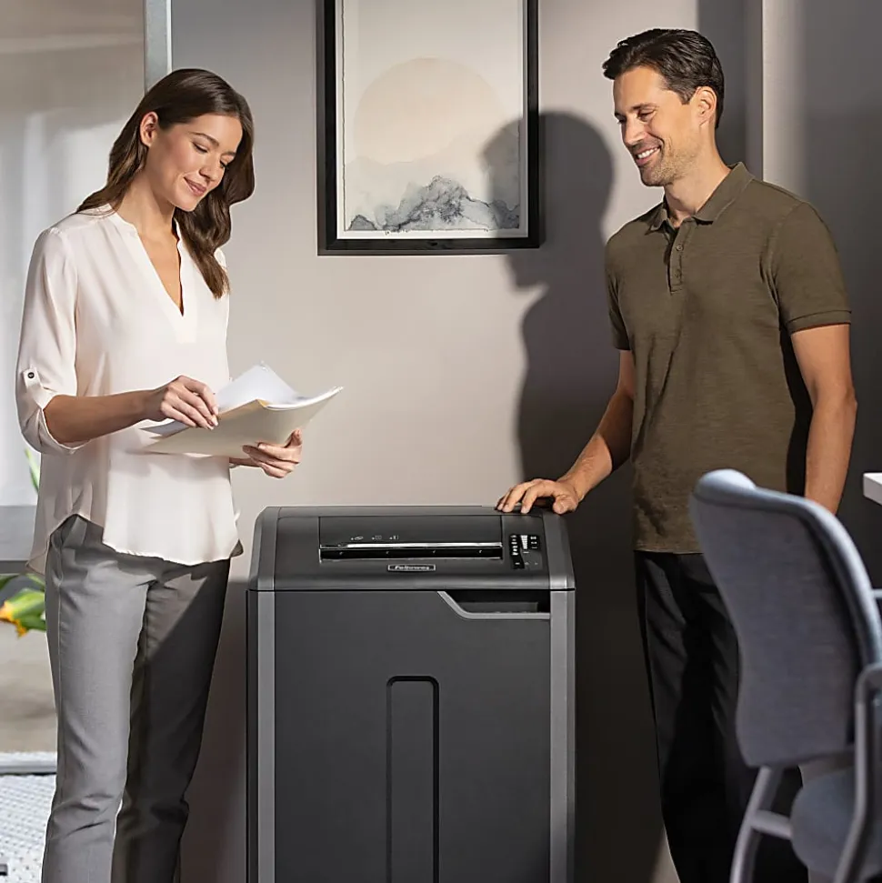 Fellowes® Powershred® 425Ci 100% Jam Proof BAA Compliant 30-Sheet Cross-Cut Continuous Duty Large Office Shredder