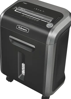 Fellowes® Powershred® 79Ci 100% Jam-Proof 16-Sheet Cross-Cut Paper Shredder with SafeSence®, Black/Silver