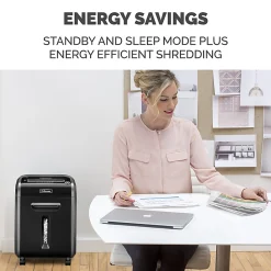 Fellowes® Powershred® 79Ci 100% Jam-Proof 16-Sheet Cross-Cut Paper Shredder with SafeSence®, Black/Silver