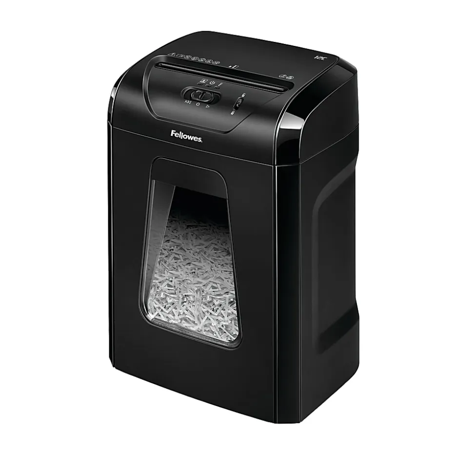 Fellowes® Powershred® 12C 12-Sheet Cross-Cut Shredder, 12C