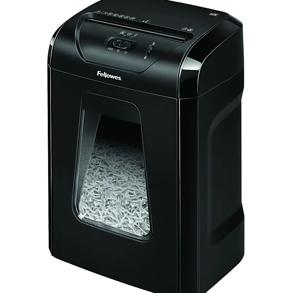 Fellowes® Powershred® 12C 12-Sheet Cross-Cut Shredder, 12C