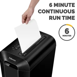 Fellowes® Powershred® LX65 10-Sheet Cross-Cut Deskside Paper Shredder