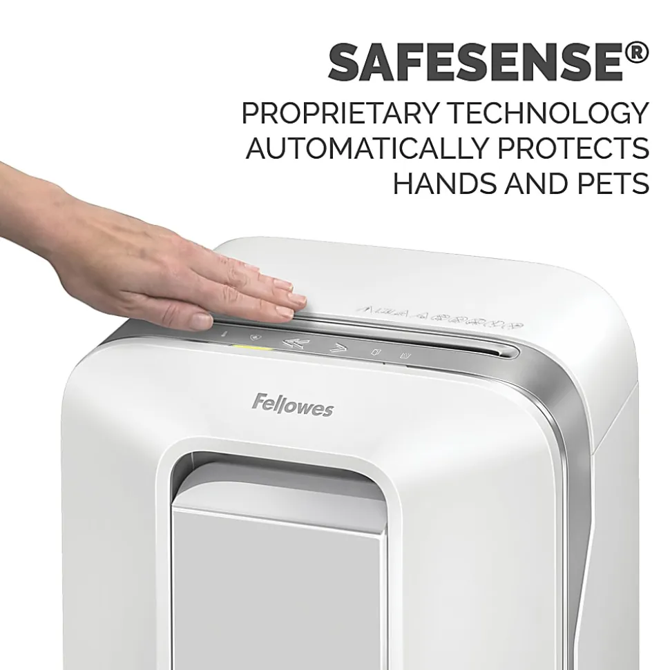 Fellowes® Powershred® LX200 12 Sheet Micro-Cut Paper Shredder, White, 5015101