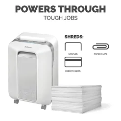Fellowes® Powershred® LX200 12 Sheet Micro-Cut Paper Shredder, White, 5015101