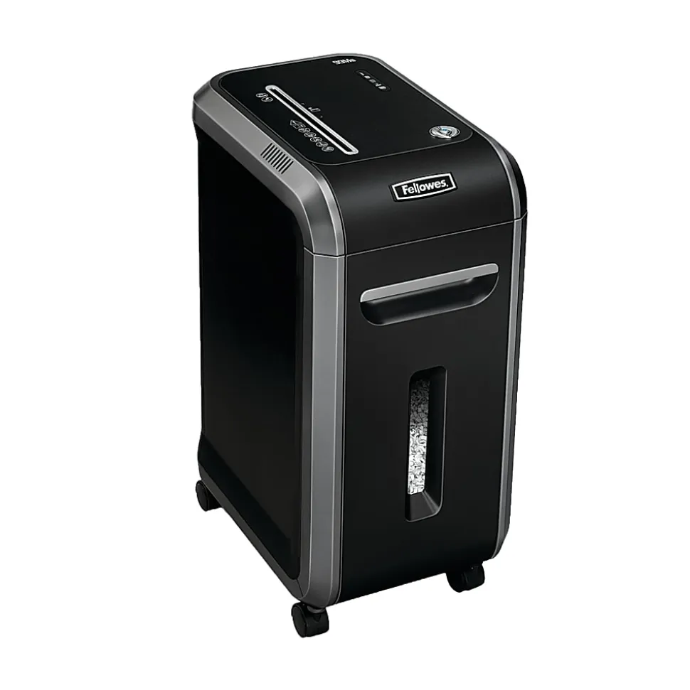 Fellowes® Powershred® 99Ms 14 Sheet Micro-Cut Paper Shredder, Black/Silver