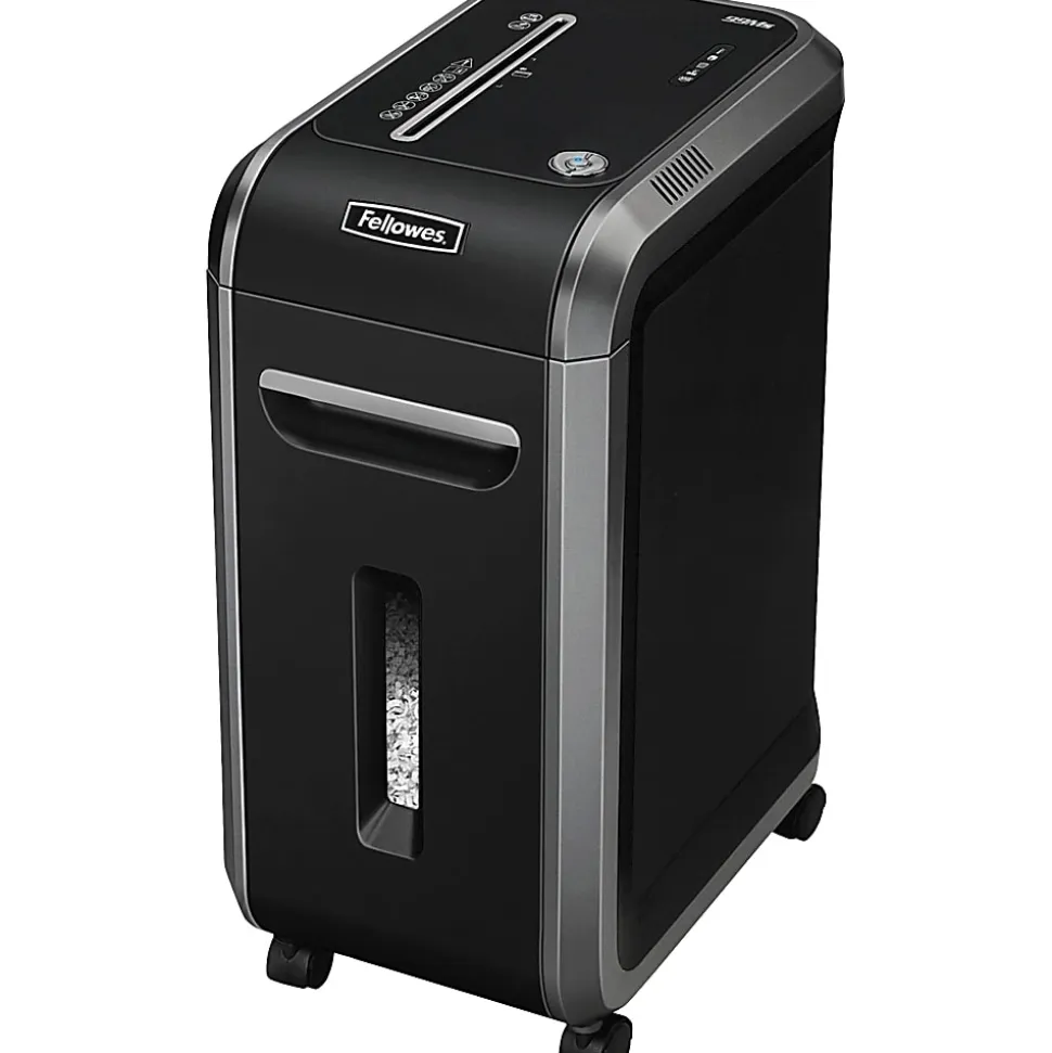 Fellowes® Powershred® 99Ms 14 Sheet Micro-Cut Paper Shredder, Black/Silver