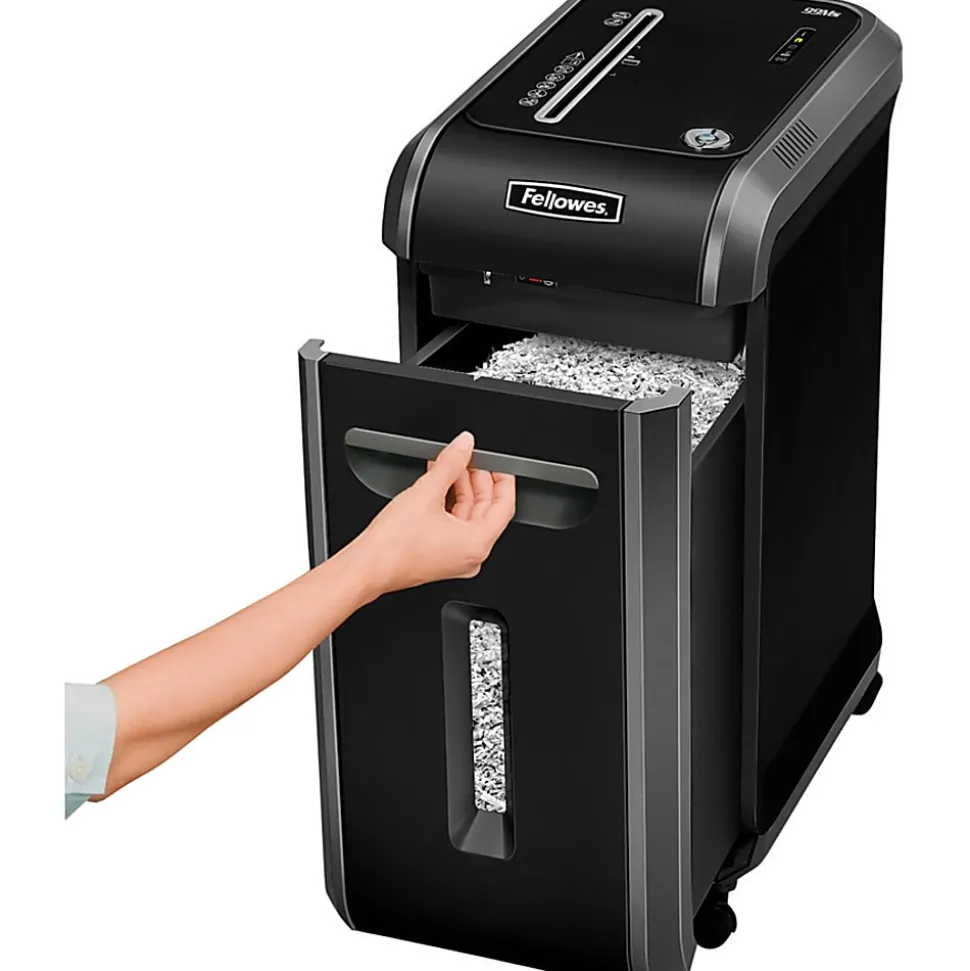 Fellowes® Powershred® 99Ms 14 Sheet Micro-Cut Paper Shredder, Black/Silver