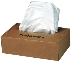 Fellowes® Powershred® Waste Bags, White, Carton Of 100 Bags