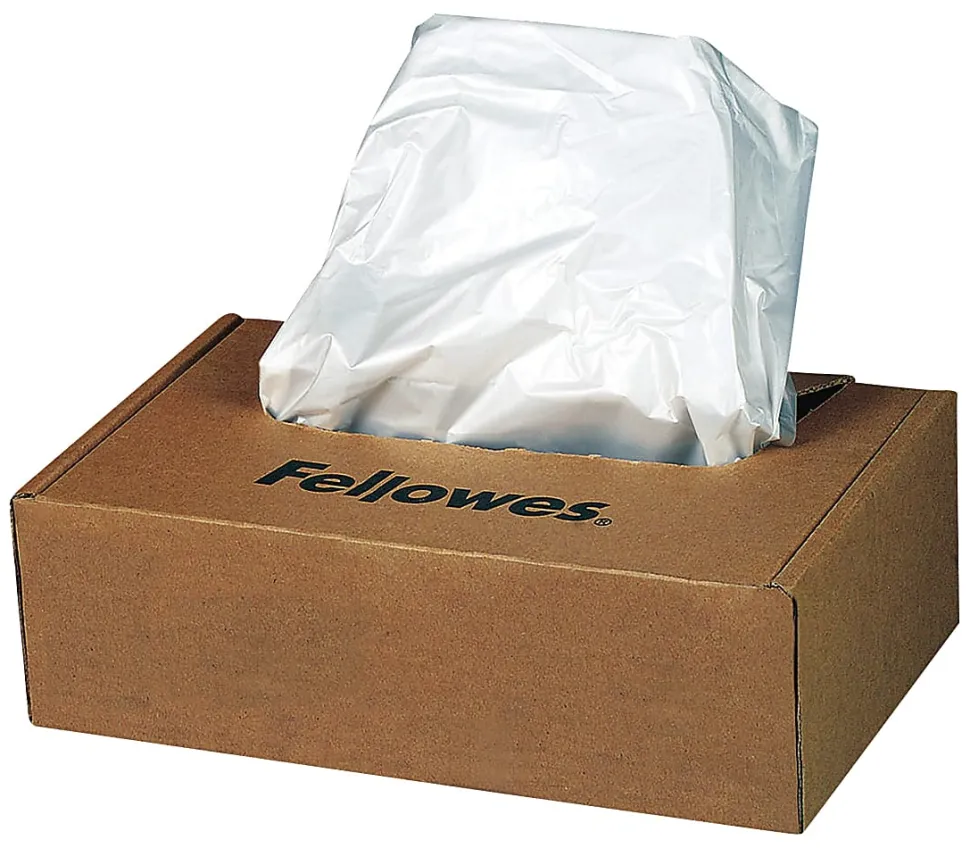 Fellowes® Powershred® Waste Bags, White, Carton Of 100 Bags