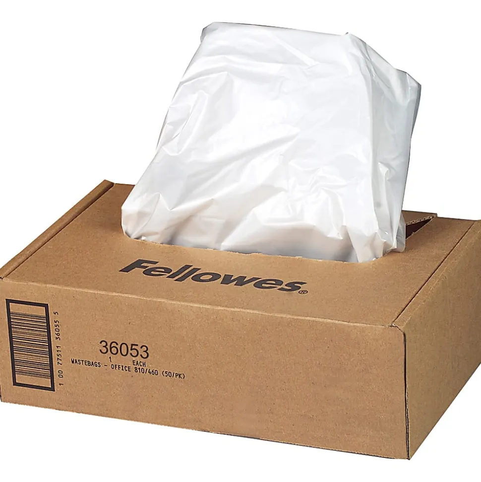 Fellowes® Powershred® Waste Bags, Clear, Carton Of 100 Bags