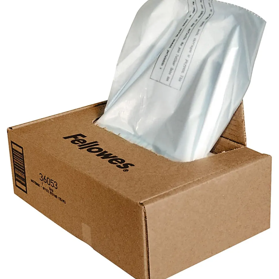 Fellowes® Powershred® Waste Bags, Clear, Carton Of 100 Bags
