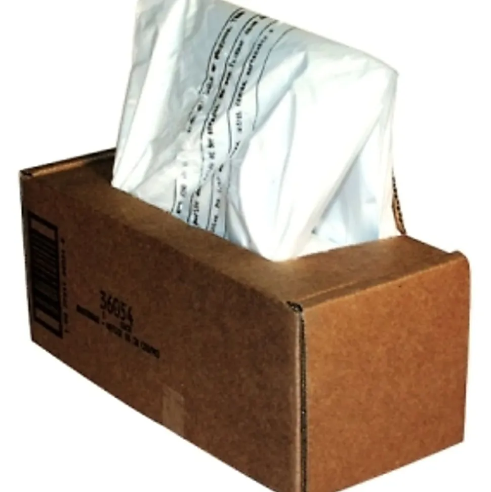 Fellowes® Powershred® Waste Bags, 36054, Clear, Carton Of 50 Bags