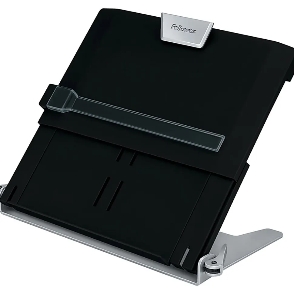 Fellowes® Professional Series In-Line Document Holder, 7" x 12", Black/Silver