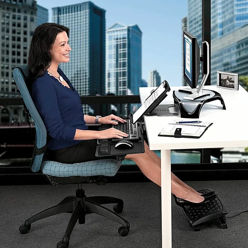 Fellowes® Professional Series In-Line Document Holder, 7" x 12", Black/Silver