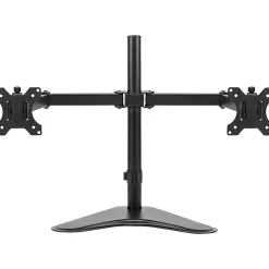 Fellowes® Professional Series Freestanding Dual Horizontal Arm For Monitors Up To 30", 19 1/2"H x 35"W x 11"D, Black, 8043701