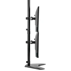 Fellowes® Professional Series Freestanding Dual-Stacking Arm For Monitors Up To 32", 35 1/2"H x 15 5/16"W x 11"D, Black, 8044001